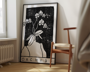 Orchids in black and white - print